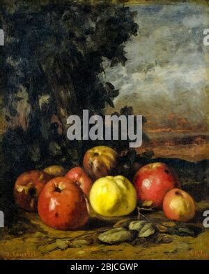 Nature Morte Avec Pommes Par Gustave Courbet Peinture