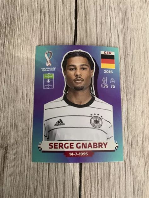 PANINI WM 2022 World Cup Sticker Nr 16 SERGE GNABRY Germany WM 22 Qatar