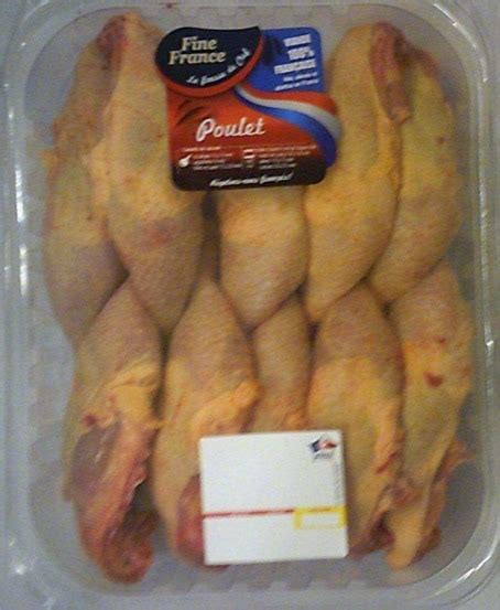 Rappel Consommateur Détail Cuisse de poulet jaune avec portion de dos