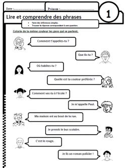 Lire des phrases simples Phrases simples Phrase Inférence