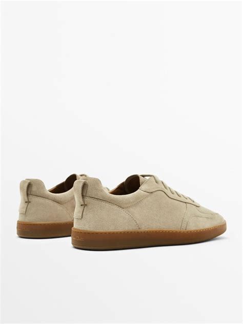 Split Suede Leather Trainers Massimo Dutti Kosovo