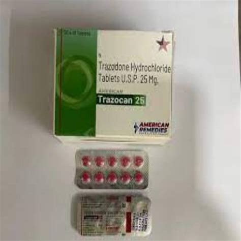 Trazodone 25 Mg Tablet Packaging Size 10 10 Tablets At Rs 200 Stripe