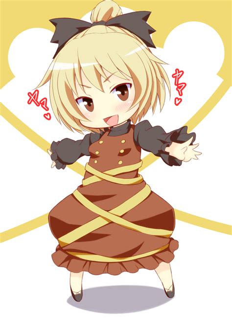 Safebooru 1girl Blonde Hair Blush Bow Brown Eyes Chibi Dress Ebi 193