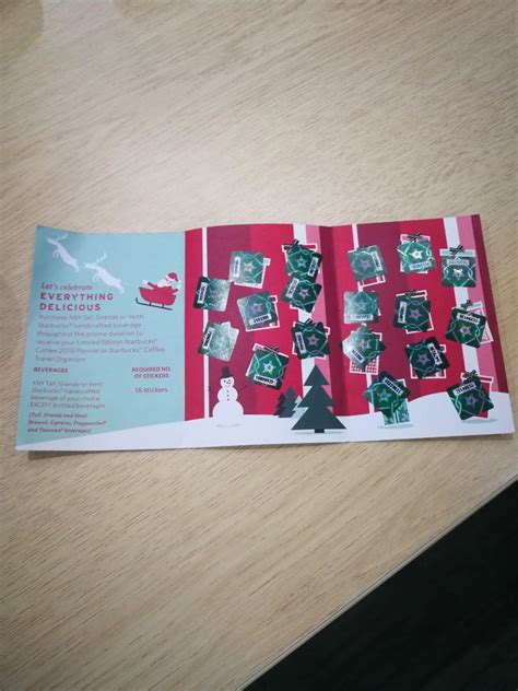 Starbucks 2019 Planner Stamp Card Completed 1818 Tickets And Vouchers