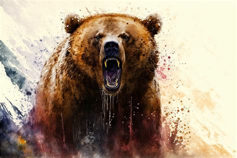 Angry Griz Splash Digital Art By Steve Mckinzie Pixels