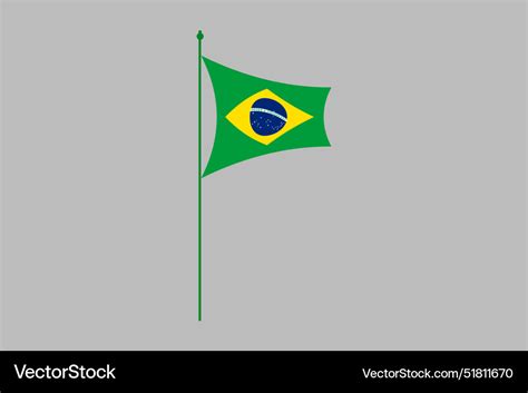 Brazil flag Royalty Free Vector Image - VectorStock