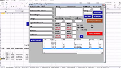 Einfacher Buchungssatz Buchführung mit Excel YouTube