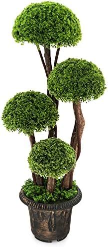 Amazon BECOMFORT 3FT Artificial Potted Cedar Ball Tree 2 Pack