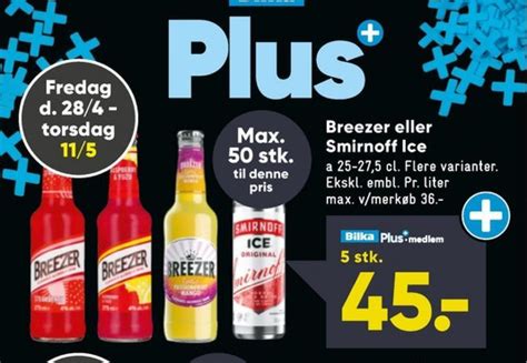 Smirnoff Ice Rtd Tilbud Hos Bilka