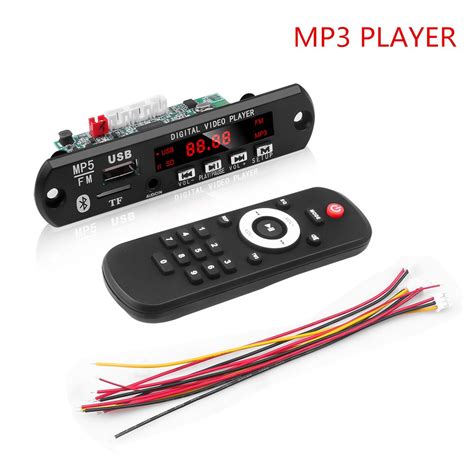 Placa de decodificador MP5 12V Bluetooth 5 0 Suporte de vídeo USB TF