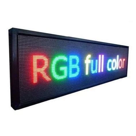 Water Proof Rectangular Watts Volts Led Sign Board With Display