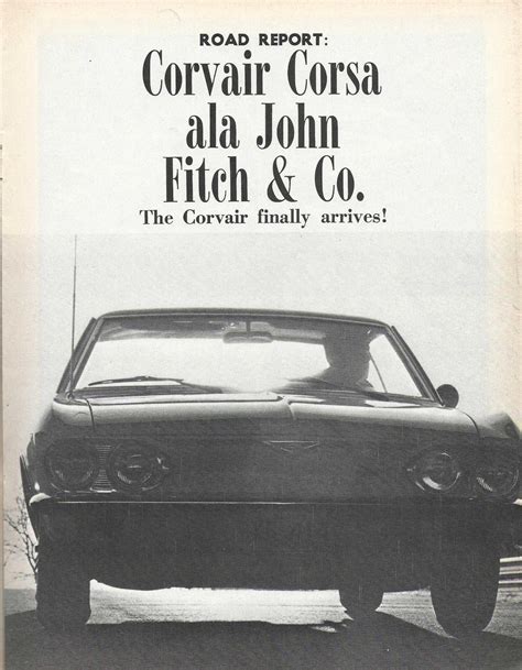 Fitch Corvair And So Much More The Supercar Registry