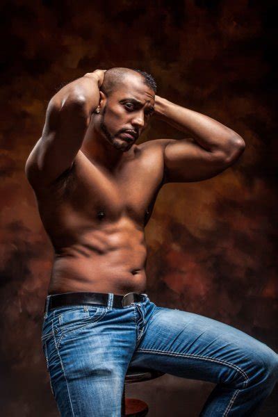 Naked Man With Perfect Body Posing In Jeans Stock Photo By Meggan