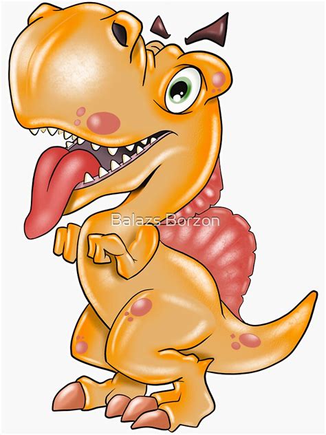 Cute Spinosaurus Sticker For Sale By Borzonart Redbubble