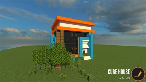 Cube House Modern Design Minecraft Map