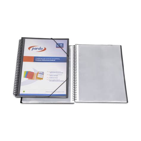 Carpeta Pardo Escaparate Con Espiral Fundas Folio Personalizable