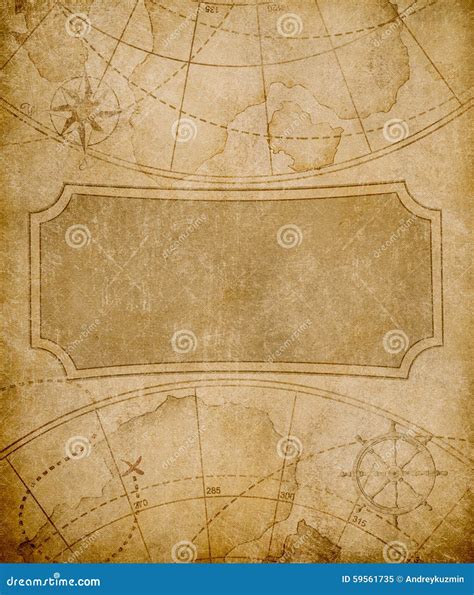 Old Map Cover Template Or Background Stock Illustration Image 59561735