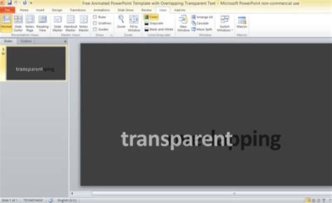 Free Animated PowerPoint Template With Overlapping Transparent Text