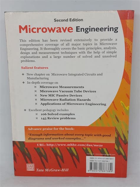 Microwave Engineering Second Edition Naresh Old Books Seller