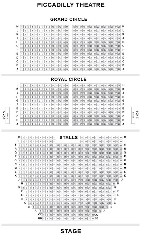 Piccadilly Theatre London Seating Plan For Shows Booking Now