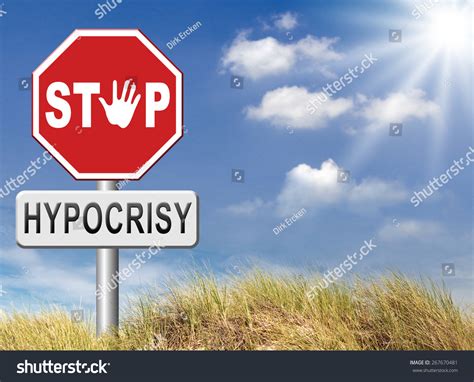 Stop Hypocrisy Having Two Faces Pretending Stock Illustration 267670481