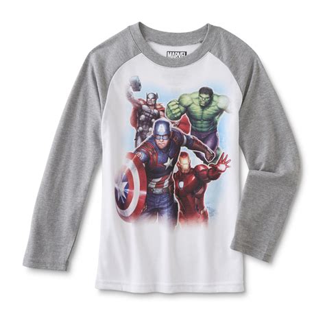 Marvel The Avengers Boys Long Sleeve Graphic T Shirt Sears