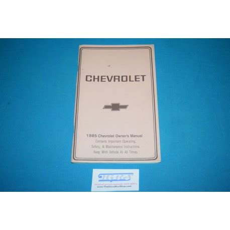 Original Chevrolet Impala Caprice Owners Manual