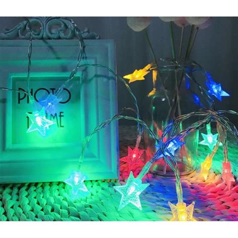 Jual Lampu Bintang Rainbow 10 M Lampu Natal Model Bintang Warna Warni