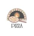 Trattoria Pizza Oven Emblem Design Royalty Free Vector Image