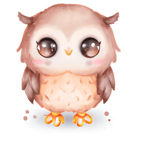 Kawaii Chibi Owl Clipart · Creative Fabrica