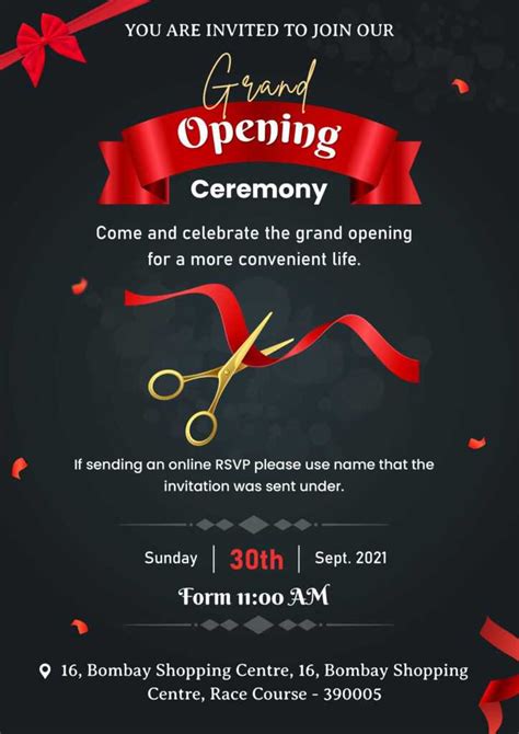 Invitation Card Opening Ceremony A Guide To Creating Memorable