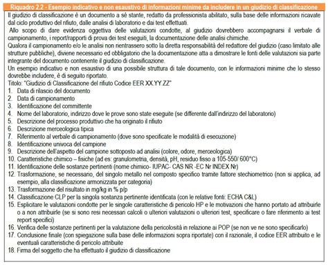 Linee Guida Sulla Classificazione Dei Rifiuti Studio Cigolotti