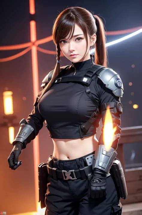 Brunette Color Hair Pony Tail SeaArt AI