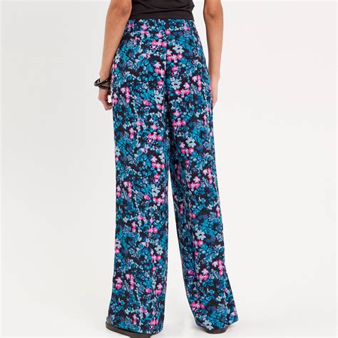 Pantalon Large Fluide Bleu Femme Vibs