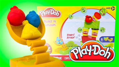 Play Doh Angry Birds Build N Smash Game Stack And Attack Rovio Hasbro