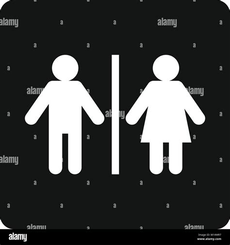 Male And Female Toilet Sign Icon Simple Stock Vector Image And Art Alamy