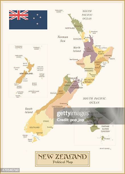 92 New Zealand Map Regions Stock Photos, High-Res Pictures, and Images ...