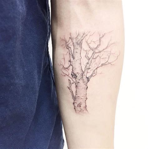 Birch Leaf Tattoo