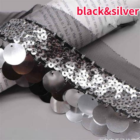 Sequin Gland Bordure Bande Ruban Brillant Paillettes Frange DIY