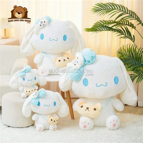 Thỏ Cinnamoroll Đeo Túi Ngôi Nhà Gấu Bông