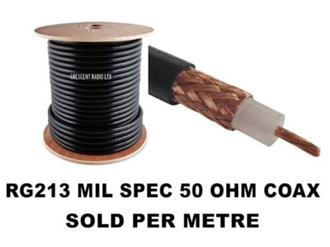 Rg Mil Spec Ohm Low Loss Coax Cable Cb Ham Radio Sold Per Metre