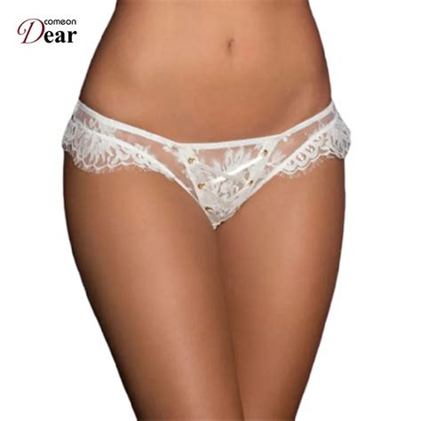 Comeondear White Plus Size Lace Bandage Unterhosen Frauen Women Thong