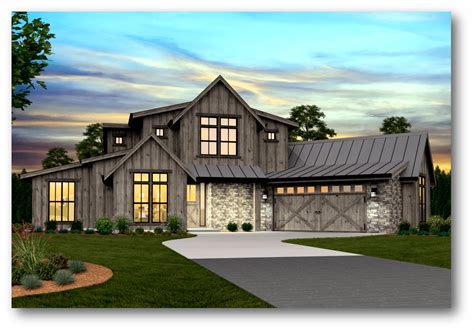 Pendleton House Plan Modern Story Farmhouse Plans With Garage