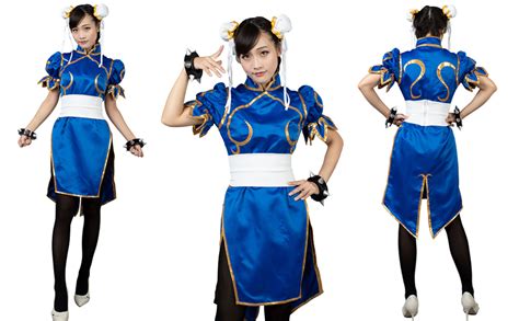 Cosfun Game Chun Li Cosplay Costume Women Fighter Cosplay Cheongsam Dress Mp000407