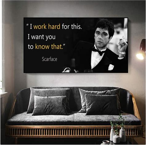 Amazon.com: Scarface Canvas Painting Poster Extraordinary Wall Art ...