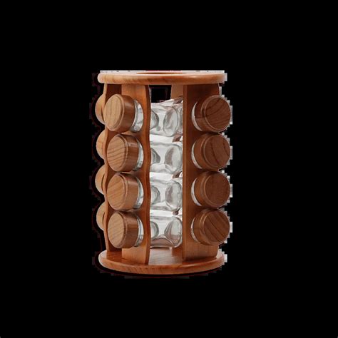 Momaz Pcs Spice Jar Set With Wooden Stand Freeshop