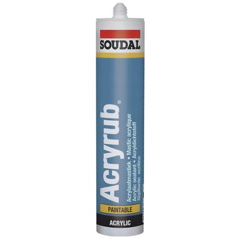 Akryl Uszczelniacz SOUDAL ACRYRUB Szary 310ml 102598 Cena Opinie