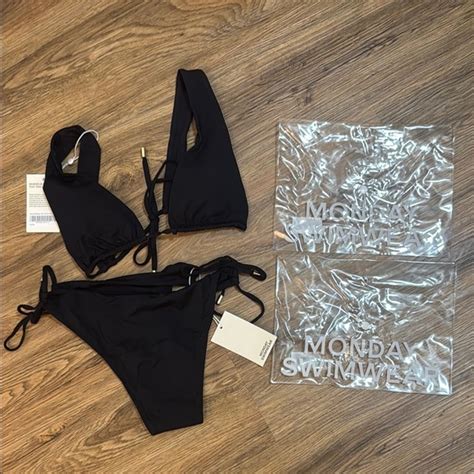 Monday Swimwear Swim Brand New Monday Swimwear Black Bikini Set