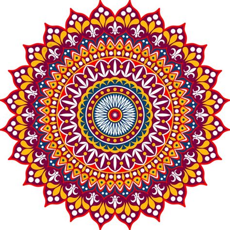 Colorful Mandala Illustration On Doodle Style Png Images Eps Free