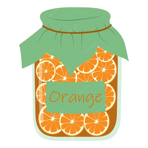 Premium Vector Jar Of Orange Jam Vector Isolated On A White Background